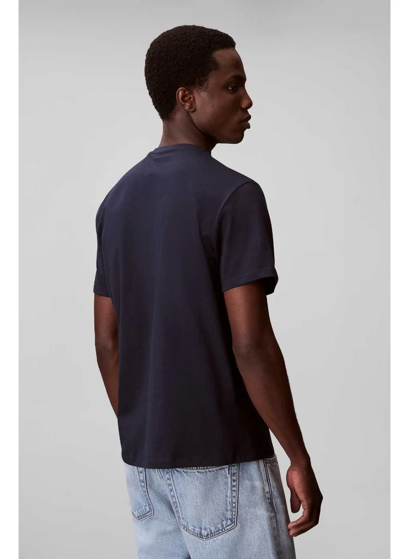 كالفن كلاين تي شيرت قطني بشعار مونوغرام